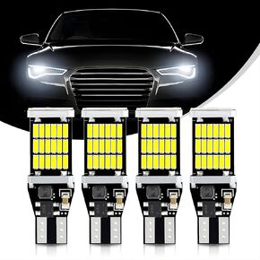 Fogfar 4 PCS Car Turn Signal Bulbs, Led Reverse Lights, 360 Degree Light Backup, Backup Light Bulbs, High Brightness Brake Led Replacement Light, for Most Cars, Trucks (White)