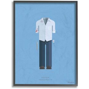 Stupell Industries Dexter Famous People Characters Fashion, Design by Artist Fred Birchal Wall Art, 11x14, Black Framed