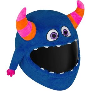 Moto Loot Helmet Cover for Motorcycle Helmet, Fun Rides and Gifts (Cover Only. Helmet Not Included) - Horned Monster