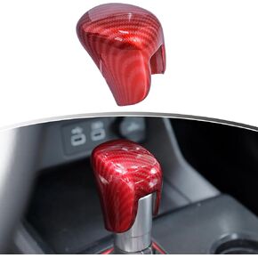 for Honda 11th Gen Civic 2022 2023 2024 CR-V HR-V 2023 2024 Accord 2018-2024 Accessories Center Console Gear Shift Knob Cover Trim (Red Carbon Fiber)
