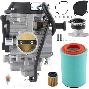 YFM250 Carburetor for Yamaha Bear Tracker 250 1999-2004 YFM250 Carb with Intake Manifold Air Filter Replace 4XE-14140-13-00