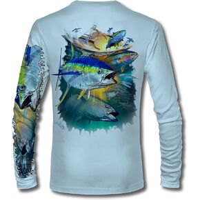 Men’s “Fishermen’s Tuna Slam" Comfortable Fishing Shirt-UPF 50+ Xtreme-Tek Interlocking Fabric, Quick-Dry, Ideal for Anglers