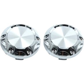 X AUTOHAUX 2 Pcs Silver Tone 68mm Dia 6 Clips Wheel Tyre Center Hub Cap Cover Protector for Car