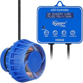 hygger 24V DC Wave Maker for Aquarium 75-200 Gallon Freshwater Saltwater Coral Reef Tank Magnet Powerhead with Controller 6 Wave Modes Adjustable Water Flow Speed 3400 GPH 18W
