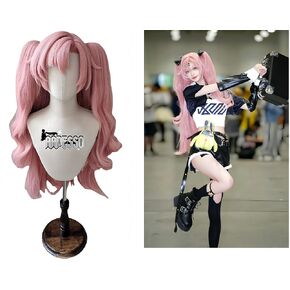 Nicole Demara Cosplay for anime game ZZZ Cosplay Wig Long Pink Cosplay Wig with wig cap