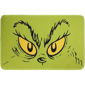 The Grinch Big Face Green 31.5" X 20" Washable Rug