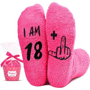 HAPPYPOP 19th Year Old Birthday Gifts - Gifts Ideas for 19 Year Old Female, 19th Birthday Socks for Girl