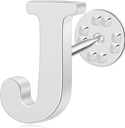 Initial Letter Lapel Pins for Men Women Personalized Name Brooch Pins for Men Suits Hats Metal Button Pins Silver A-Z in Saudi Arabia