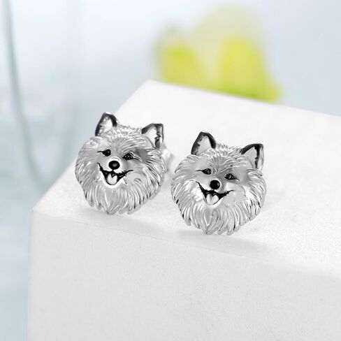 Corgi Earrings/Pomeranian Earrings/West Highland White Terrier Earrings/Yorkie Earrings/German Shepherd Earrings/Sheltie Earrings 925 Sterling Silver Dog Earrings Puppy Earring Animal Stud Earrings Jewelry Gift for Women Girl in Saudi Arabia