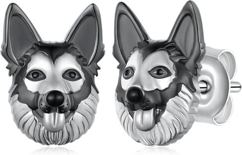 Corgi Earrings/Pomeranian Earrings/West Highland White Terrier Earrings/Yorkie Earrings/German Shepherd Earrings/Sheltie Earrings 925 Sterling Silver Dog Earrings Puppy Earring Animal Stud Earrings Jewelry Gift for Women Girl in Saudi Arabia
