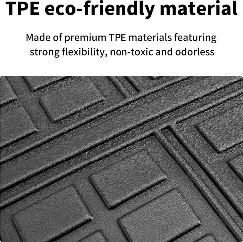 Floor Mats 2 Row and Trunk Cargo Liner Set Black Compatible for 2018-2024 2025 Nissan Kicks All Weather Rubber Protection Mat in Kuwait