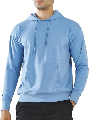 NORTHYARD Men's Cotton Hoodies Pullover Drawstring Hooded Collar Casual Sweatshirts Athletic Long Sleeve Shirts with Pocket in Kuwait