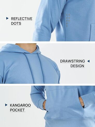 NORTHYARD Men's Cotton Hoodies Pullover Drawstring Hooded Collar Casual Sweatshirts Athletic Long Sleeve Shirts with Pocket in Kuwait