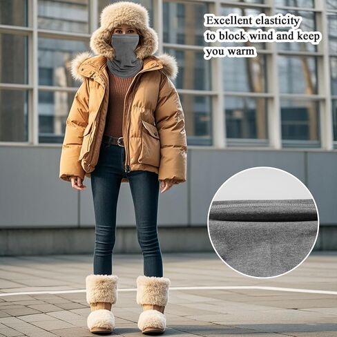 Winter Neck Warmer Gaiter Fleece Windproof Cold Weather Scarf Face Cover Mask for Men Women in Kuwait