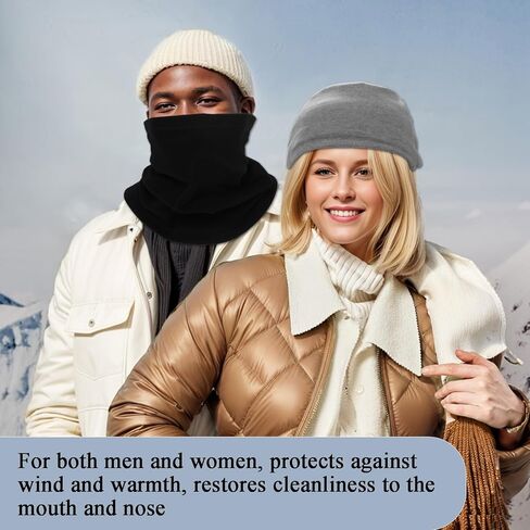 Winter Neck Warmer Gaiter Fleece Windproof Cold Weather Scarf Face Cover Mask for Men Women in Kuwait
