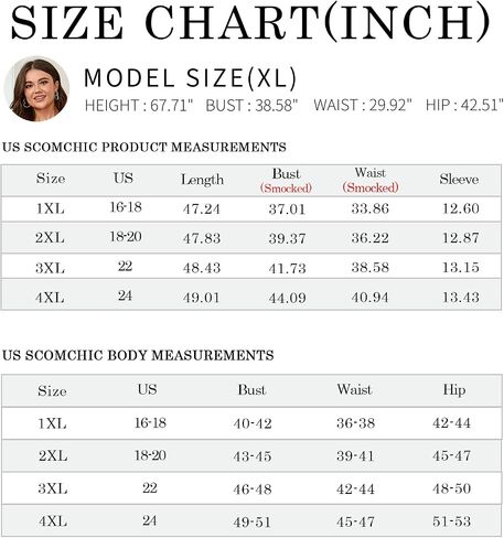 SCOMCHIC Women's Plus Size Wedding Guest Dress Formal Lace Square Neck Short Sleeve Smocked Flowy Cocktail Maxi Dresses in Kuwait