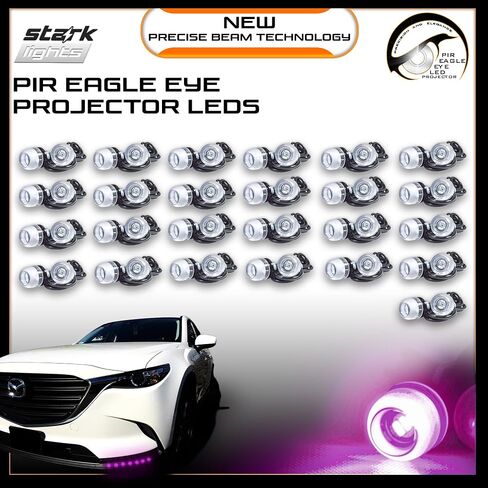 Eagle Eye 18mm Projector PIR Lens Blue 10K Fog Light DRL Backup Signal Bulbs - 20 PCS in Saudi Arabia