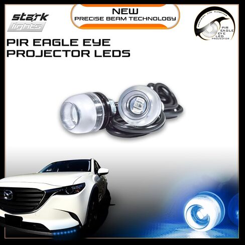 Eagle Eye 18mm Projector PIR Lens Blue 10K Fog Light DRL Backup Signal Bulbs - 20 PCS in Saudi Arabia