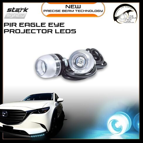 Eagle Eye 18mm Projector PIR Lens Blue 10K Fog Light DRL Backup Signal Bulbs - 20 PCS in Saudi Arabia