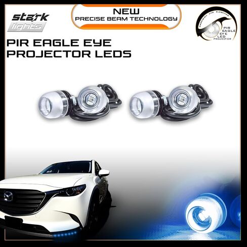 Eagle Eye 18mm Projector PIR Lens Blue 10K Fog Light DRL Backup Signal Bulbs - 20 PCS in Saudi Arabia