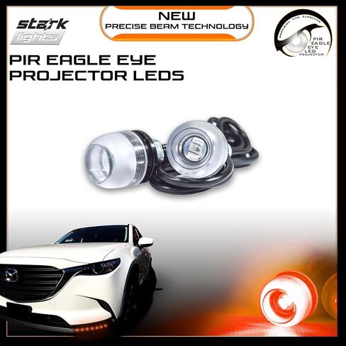 Eagle Eye 18mm Projector PIR Lens Blue 10K Fog Light DRL Backup Signal Bulbs - 20 PCS in Saudi Arabia
