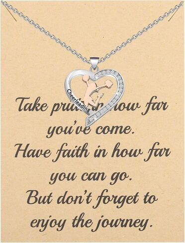 FUSTMW Cheerleader Necklace Bracelet Cheerleading Gift Cheerleader Gift for Her Cheer Gifts Cheerleading Coach Gifts in Saudi Arabia