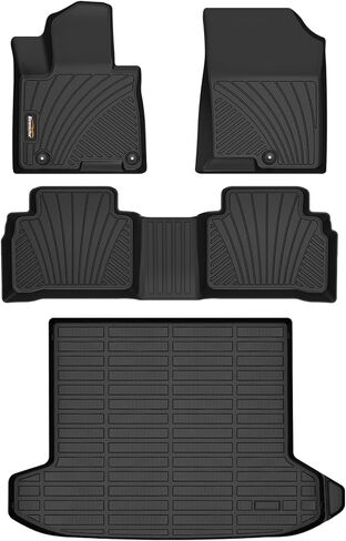 Binmotor-Floor Mats & Cargo Liner for Hyundai Tucson 2022-2024, TPE All Weather Guard Floor Mat-Black Tucson Accessories Car Mats for Hyundai Tucson Trunk Cargo Mat Accessories Floor Liners in Saudi Arabia