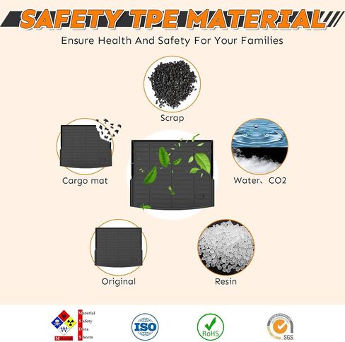Binmotor-Floor Mats & Cargo Liner for Hyundai Tucson 2022-2024, TPE All Weather Guard Floor Mat-Black Tucson Accessories Car Mats for Hyundai Tucson Trunk Cargo Mat Accessories Floor Liners in Saudi Arabia