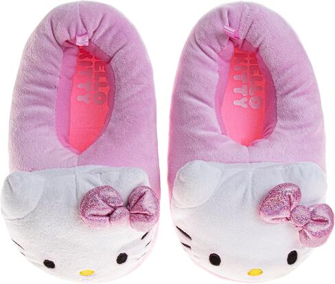 Josmo Hello Kitty slippers for Kids Girls - Kitty White indoor cute house shoes plush fuzzy shoes Cat slippers (toddler/little kid) in Saudi Arabia