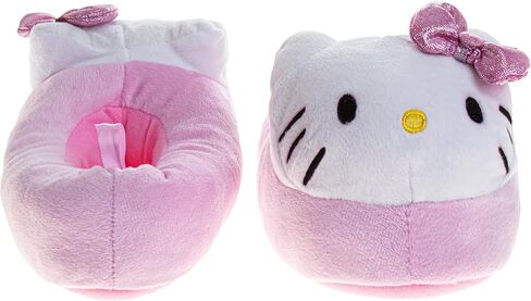 Josmo Hello Kitty slippers for Kids Girls - Kitty White indoor cute house shoes plush fuzzy shoes Cat slippers (toddler/little kid) in Saudi Arabia