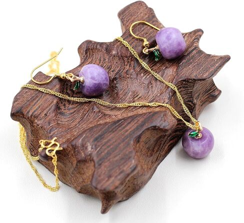 Uloveido Cute Apple-Shaped Necklace Semi Precious Stone Fruit Apple Pendant Necklace for Her in Kuwait