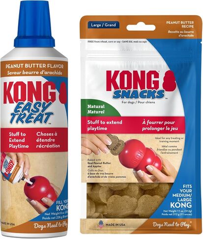 KONG - Treats Combo Pack - Easy Treat Paste and Dog Snacks - Liver Flavor for Small Dogs in Saudi Arabia