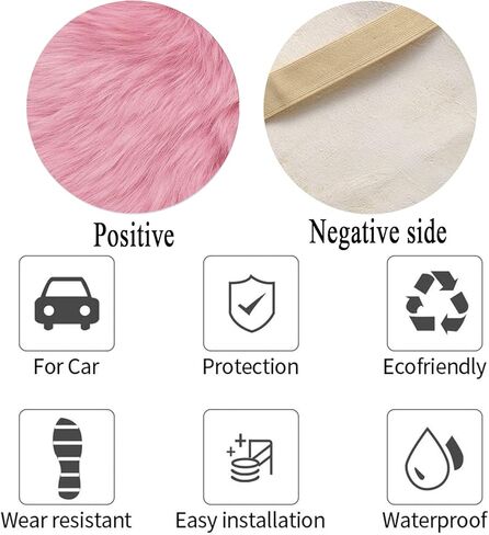 LUOYOYY Fluffy Auto Center Console Cover Warm Winter Fuzzy Center Console Accessories Vehicle Center Console Arm Rest Seat Box Pad Cover Fur Soft Furry Armrest Cover for for Most Car (Grey) in Kuwait