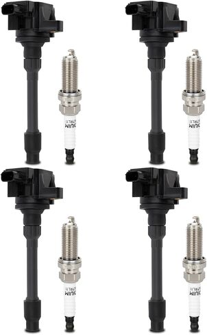 Ignition Coil Packs & Iridium Spark Plugs Fit 2015-2020 for Honda Fit 2016-2020 for Honda Civic, Set of 4, 305205R0013 305205R0003 in Saudi Arabia