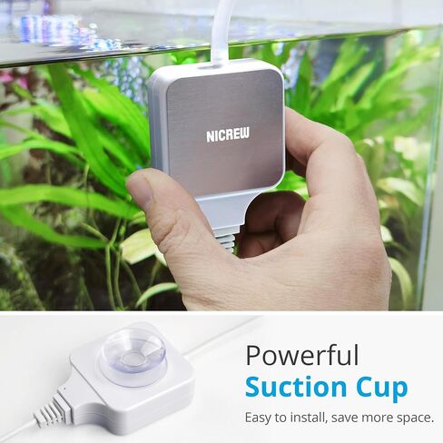NICREW Nano Silent Aquarium Air Pump, Aquarium Aerator with Accessories for Up to 10 Gallon Fish Tank, Super Quiet, 0.3 L/min, 1.5 Watts in Kuwait