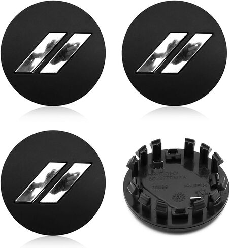 4X 64mm 2.5 Inch Car Hubcaps Slashes // Wheel Hub Center Caps Fit for Challenger Charger Durango 2017-2022 Car with 20 Inch Wheels 6CZ27DX8AA 6CZ27RM8AA (all glossy black) in Saudi Arabia