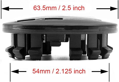 4X 64mm 2.5 Inch Car Hubcaps Slashes // Wheel Hub Center Caps Fit for Challenger Charger Durango 2017-2022 Car with 20 Inch Wheels 6CZ27DX8AA 6CZ27RM8AA (all glossy black) in Saudi Arabia