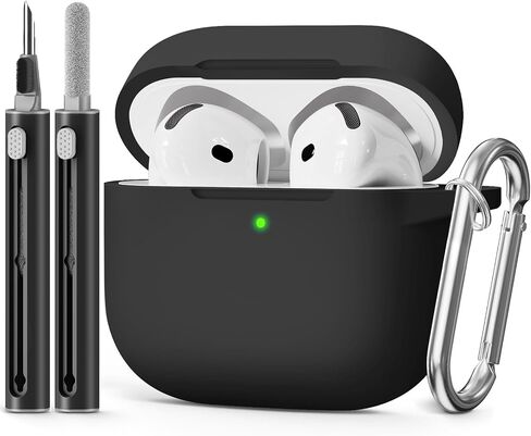لطيف بوبا الشاي البقرة airpods القضية مع مجموعة نظافة، 3D الكرتون مضحك kawaii الأزياء مع سلسلة المفاتيح للفتيات الفتيان الأطفال لairpod حالة الجيل الثاني والأول، غطاء سيليكون للقرون الهواء الملحقات الواقية in Saudi Arabia