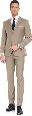 Mens Suit Slim Fit 2 Pieces Two Button Business Suit for Men Casual Wedding Suit Blazer Pants Set Prom Tuxedo in Saudi Arabia
