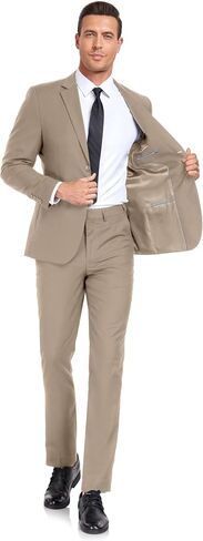Mens Suit Slim Fit 2 Pieces Two Button Business Suit for Men Casual Wedding Suit Blazer Pants Set Prom Tuxedo in Saudi Arabia
