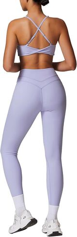 Womens Workout Sets Adjustable Straps Sports Bras and High Waist Leggings Sets Pilates 2 Piece Outfits for Women in Kuwait