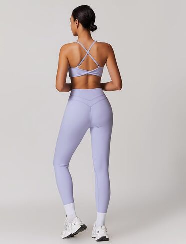 Womens Workout Sets Adjustable Straps Sports Bras and High Waist Leggings Sets Pilates 2 Piece Outfits for Women in Kuwait