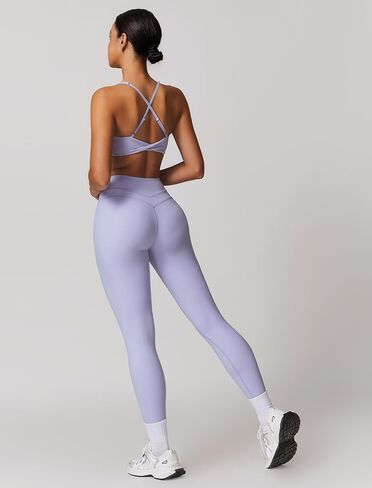 Womens Workout Sets Adjustable Straps Sports Bras and High Waist Leggings Sets Pilates 2 Piece Outfits for Women in Kuwait