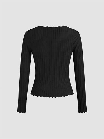 CIDER Women’s Ribbed Knit Crop Cardigan Long Sleeve Square Neck Button Down Shirts Slim it Tops in Saudi Arabia