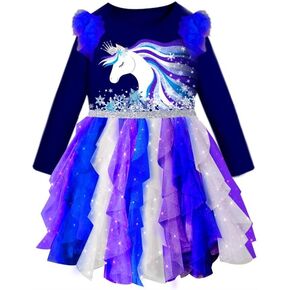 VIKITA Girls Dresses Winter Party Tutu Dress for 2-12 Years Kids