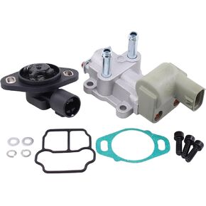 MOTOKU Idle Air Control Valve IACV and Throttle Position Sensor TPS Kit for Honda Civic 1996-2000 Acura EL 1997-2000 with Gasket Bolt Set