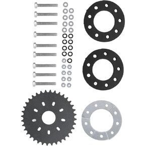Motorized Sprocket, 36 Teeth Flat Sprocket with 9 Hole Adapter Mount Rear Chain Sprocket for 49cc 2 Stroke Motorized Bike