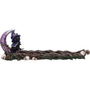 Nemesis Now Spite's Cauldron Backflow Incense Burner Black Cat Familiar 16.3cm