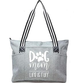 Brooke & Jess Designs Dog Mom Gift Tote Bag - Dog Lovers Gifts for Women - Great Presents for Dog Lover, Best Dog Mom