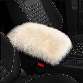 Car Center Console Cover Pad, Fluffy Middle Console Pad Armrest Seat Box Cover, Universal Furry Arm Rest Decoration Protector for Car Truck SUV, Interior Car Accessories (Light Pink)